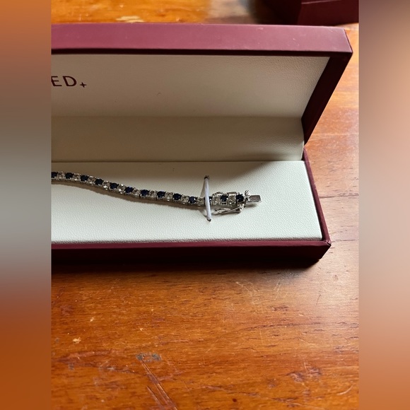 Helzberg Diamonds Jewelry Blue Sapphire Tennis Bracelet From